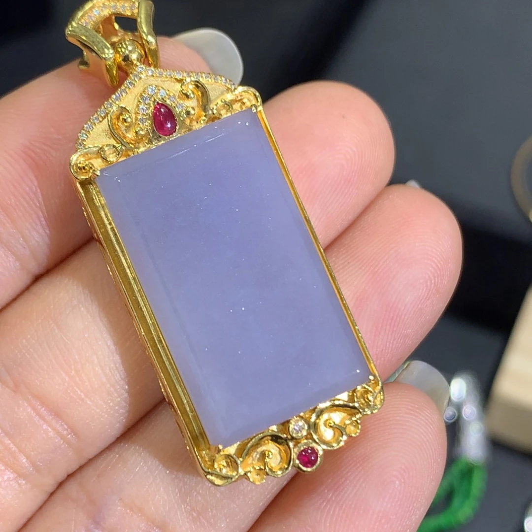 翡翠颈饰18K金镶嵌8、