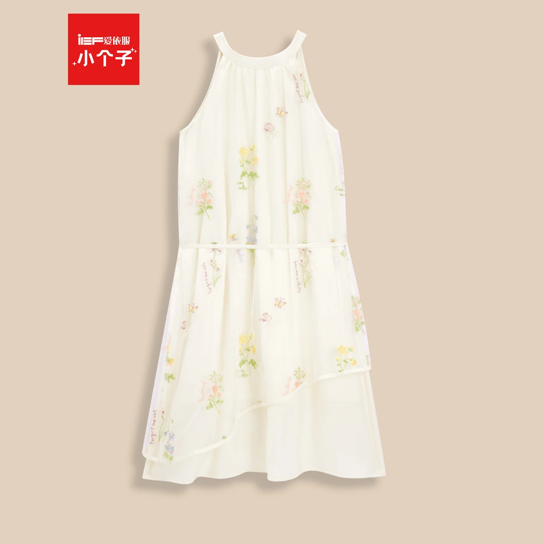 IEF/爱依服2025夏季新款法式度假风时尚设计感无袖花色背心长裙