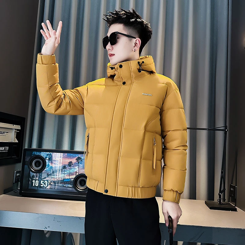 冬季保暖连帽棉服外套男2025新款高级感冬季男装棉袄加棉加厚棉衣