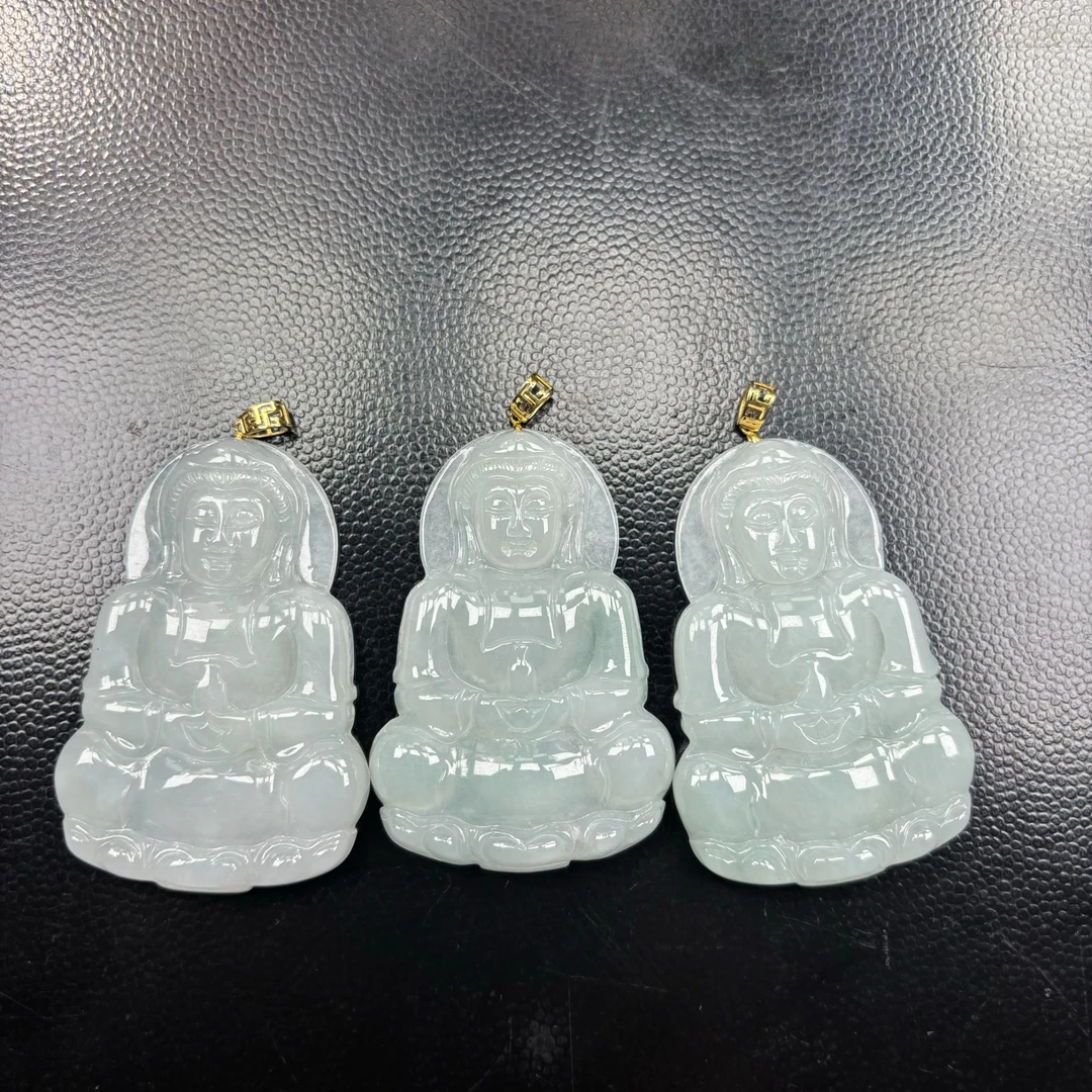 天然缅甸A货翡翠 -12984观音（多样性发一件）