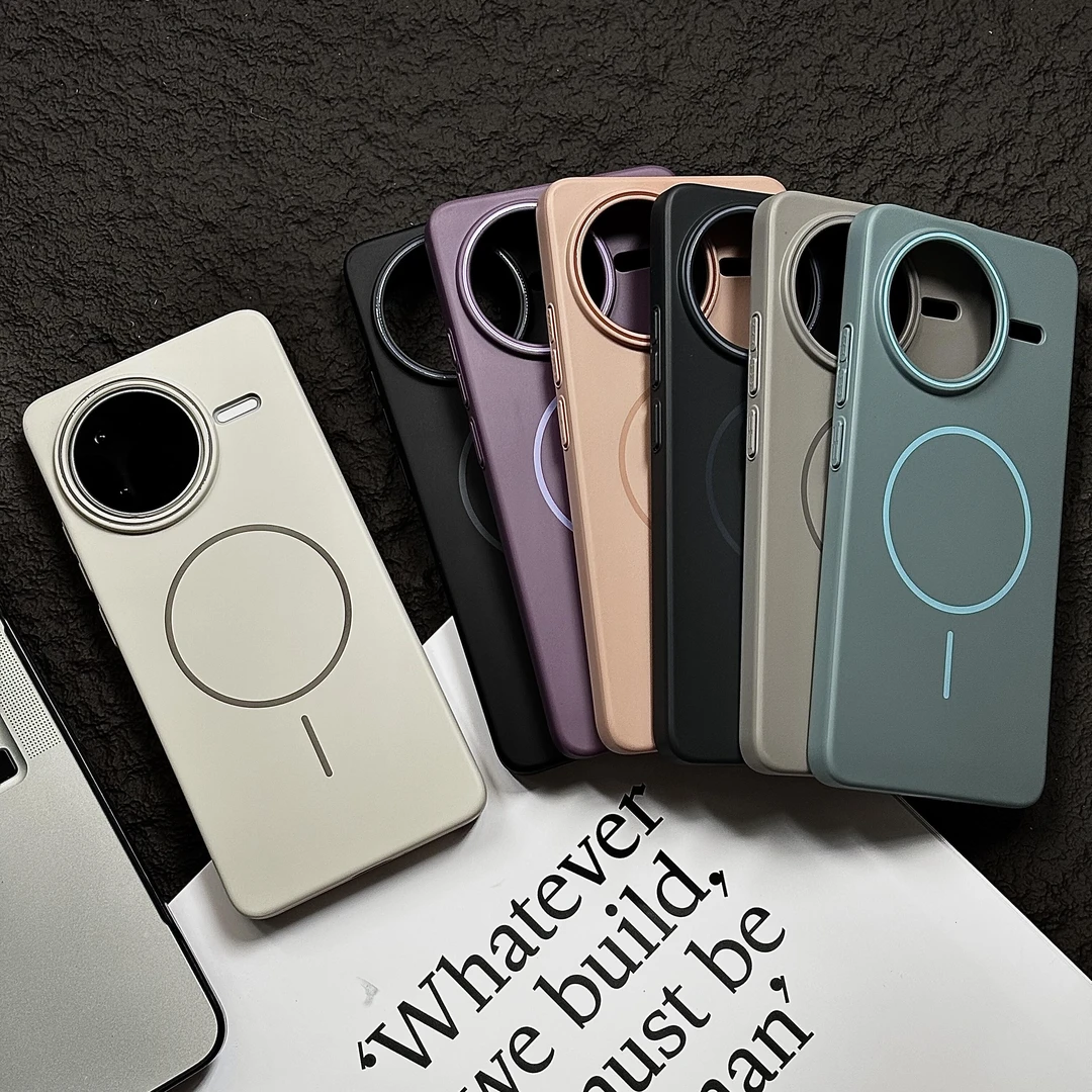 适用红米K80Pro柔润纯色磁吸手机壳小米15简约新款充电防摔保护套