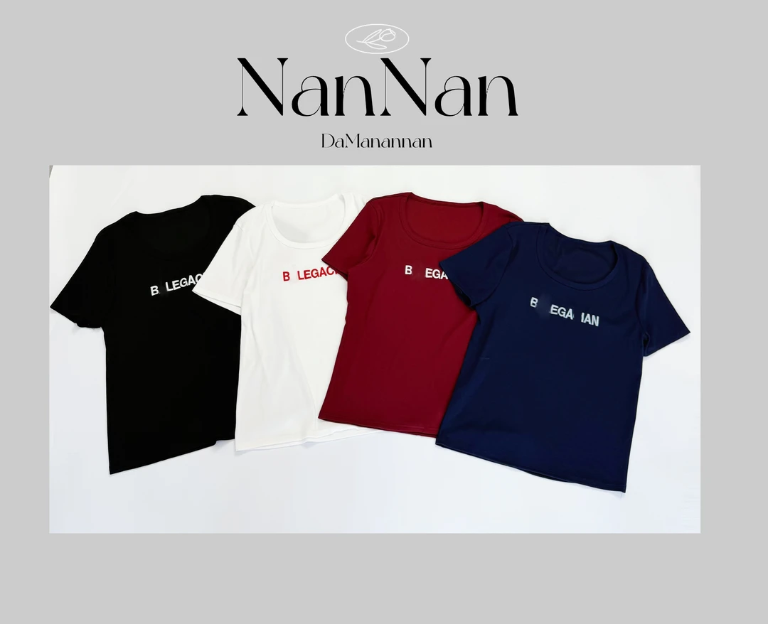 【楠楠推荐】夏季新款刺绣字母半袖T恤C3168