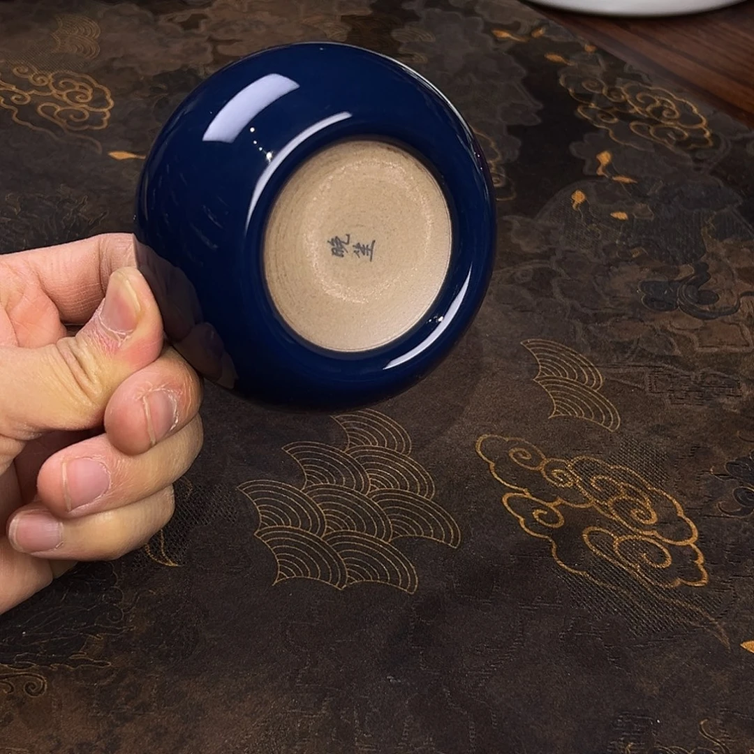 杯霁蓝佛手杯微瑕福利