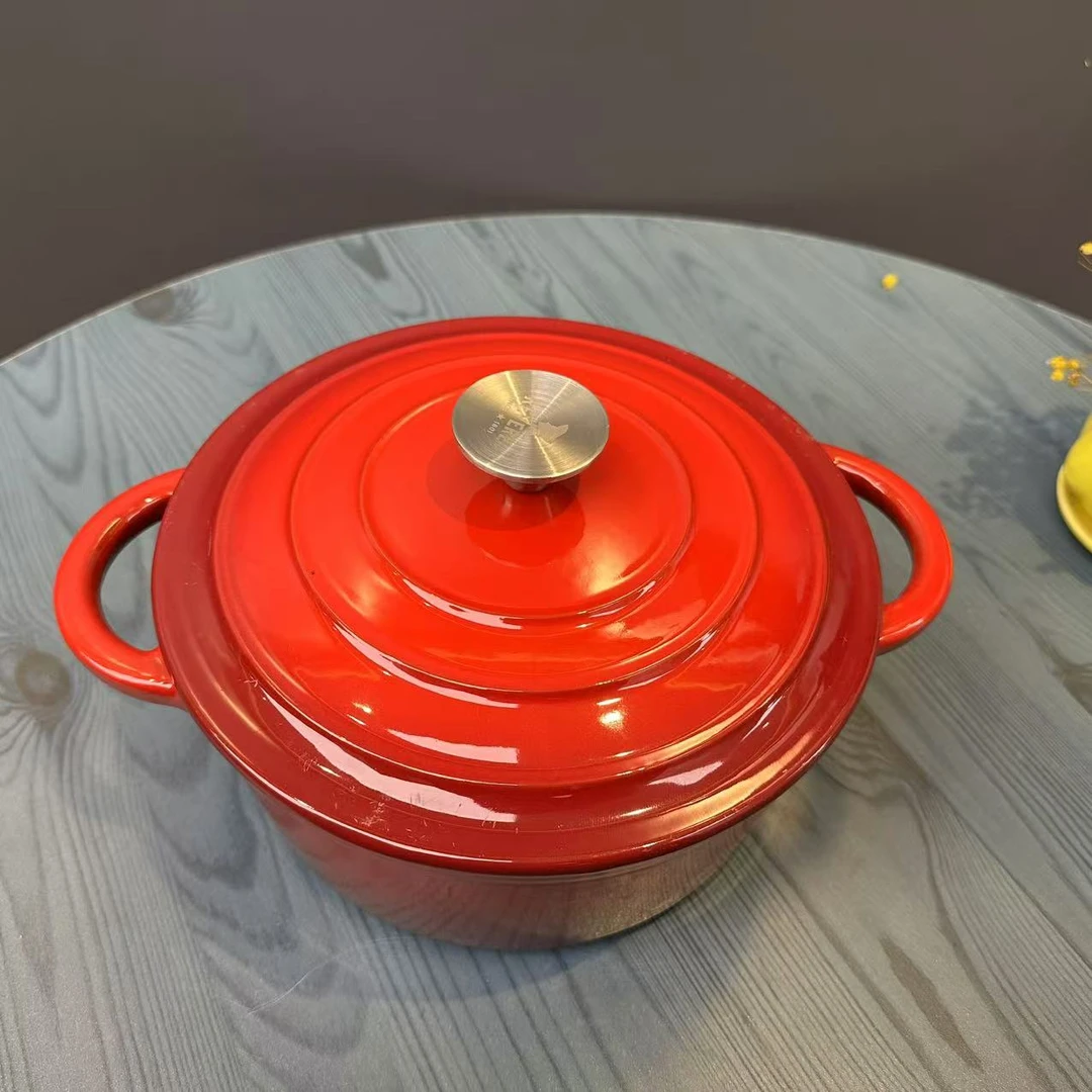 百年经典 美国康宁22CM珐琅锅