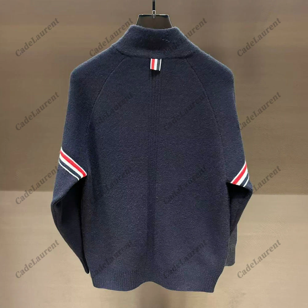 16号 秋季新品丨老钱风针织拉链立领开衫修身立领秋冬款外套78175