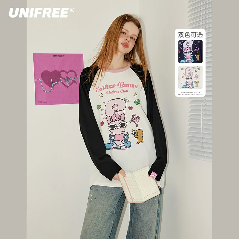 0026【金拐子专属】【艾丝乐联名】UNIFREE复古长袖T恤U251G603P1W1