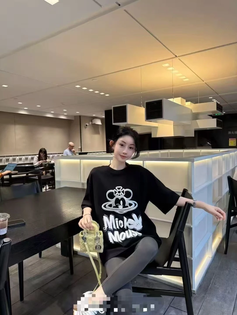 大码胖mm米奇宽松T恤春夏短袖