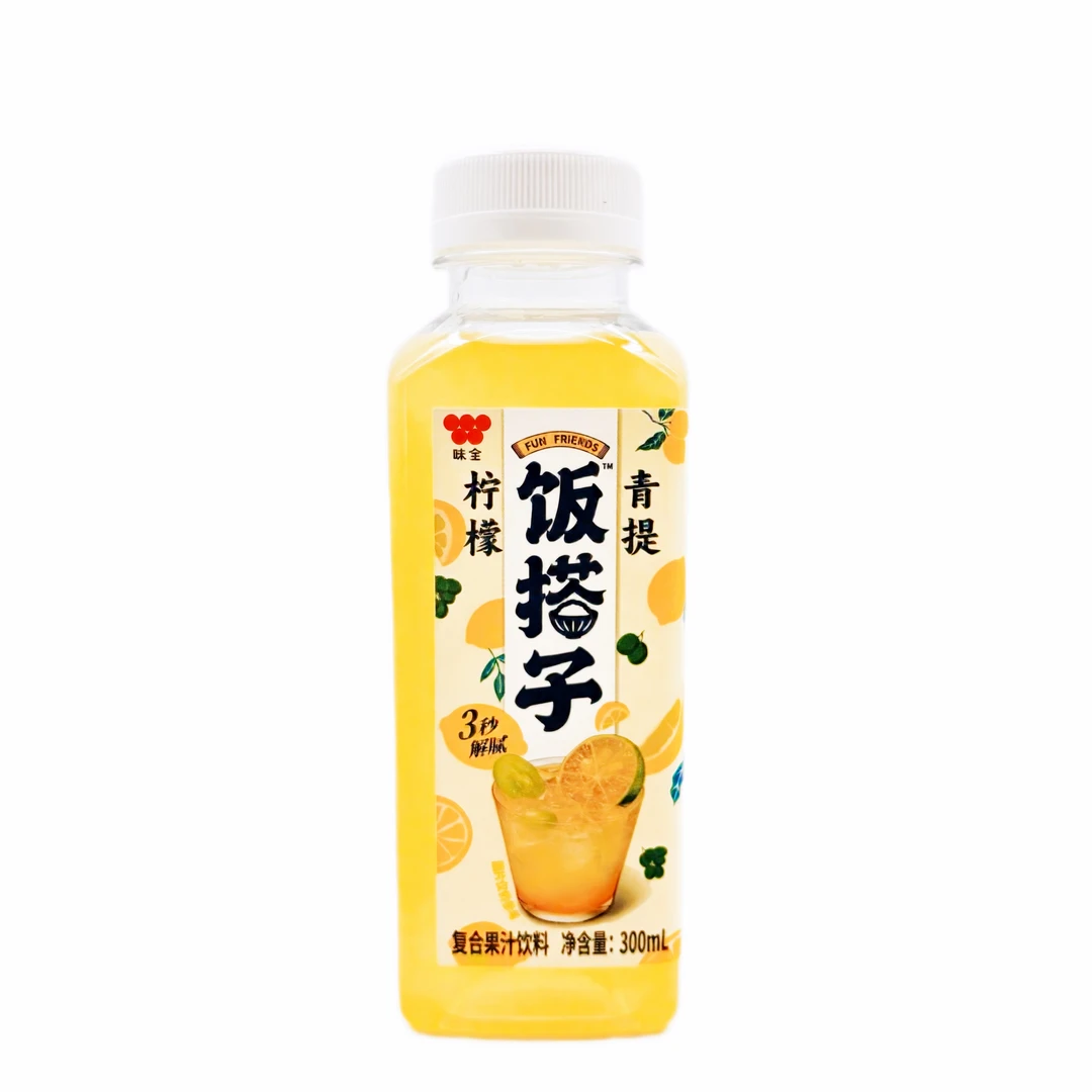 味全 饭搭子柠檬青提复合果汁饮料（3 秒解腻）300ml/瓶