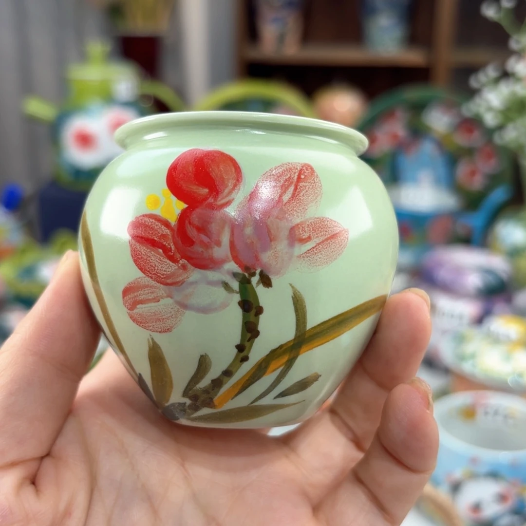 景德镇手绘高温釉下彩陶瓷茶具