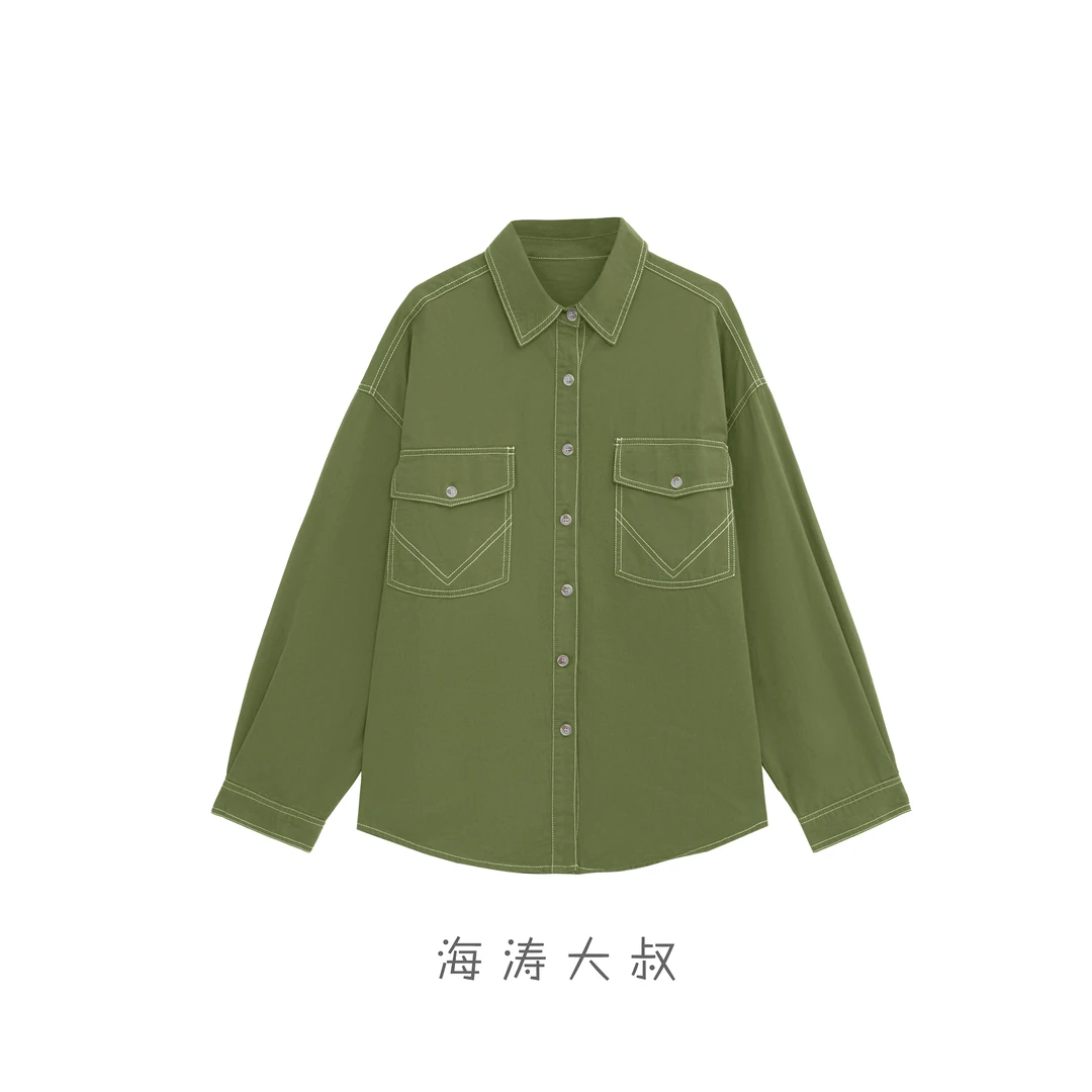 【海涛大叔】明线衍缝Polo领衬衫外套MJA678