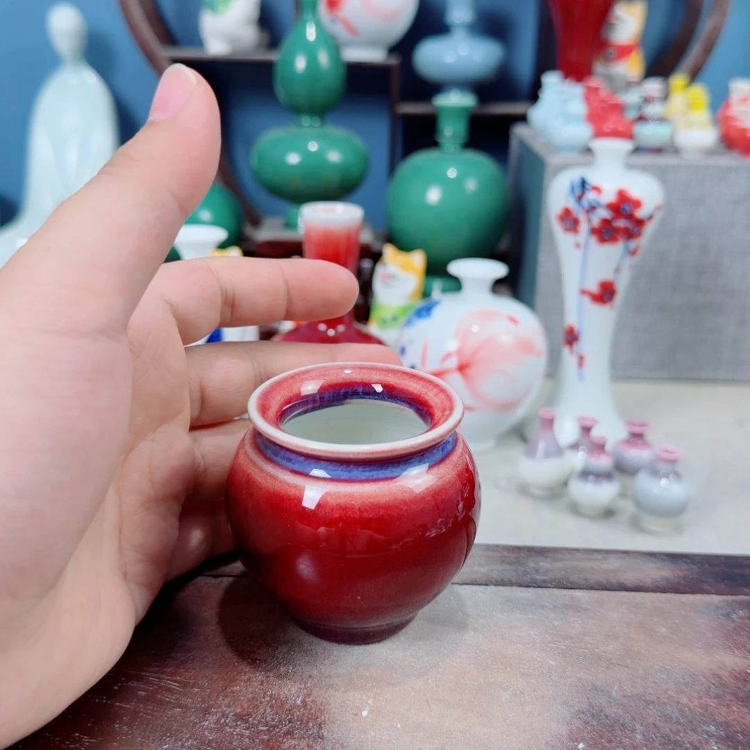 陶瓷手工小花器摆件