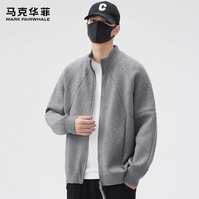 马克华菲春秋季开衫毛衣针织衫百搭男女宽松休闲风学院风早秋外套