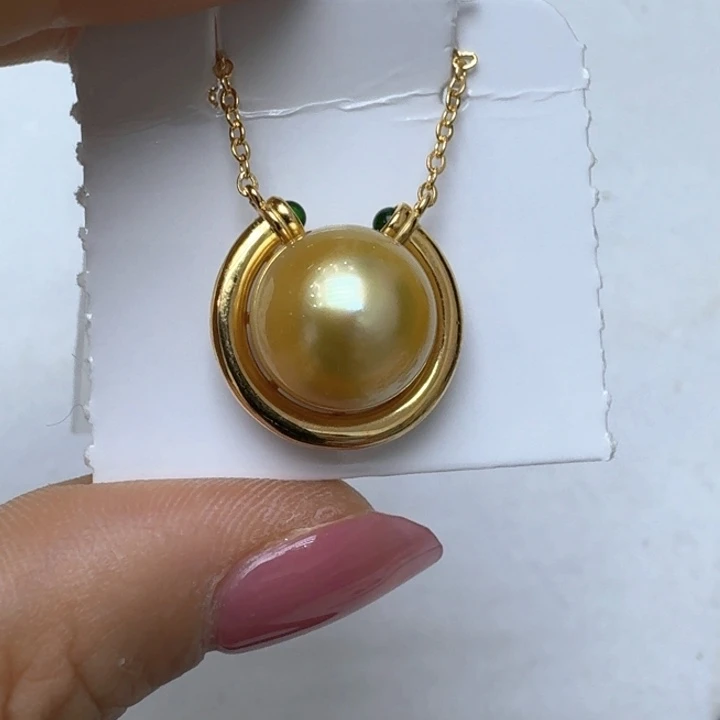 银S925镶嵌海水珍珠颈饰莫*