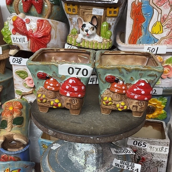 粗陶材质多肉花盆