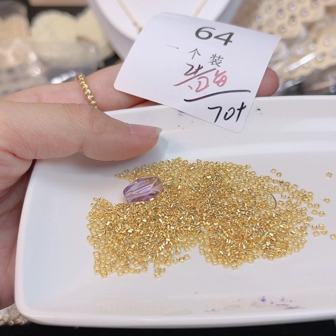 紫晶珠宝半成品银S925镀金镶嵌64