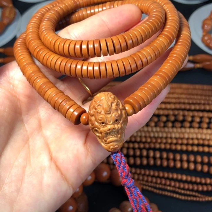 手串/手链橄榄核直切8兽面三通款
