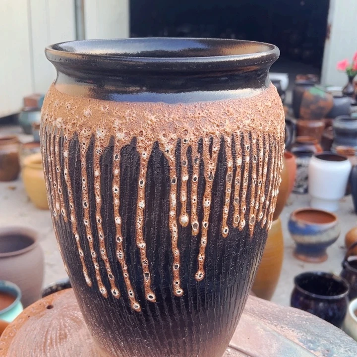 紫砂花盆高约31口约28福利