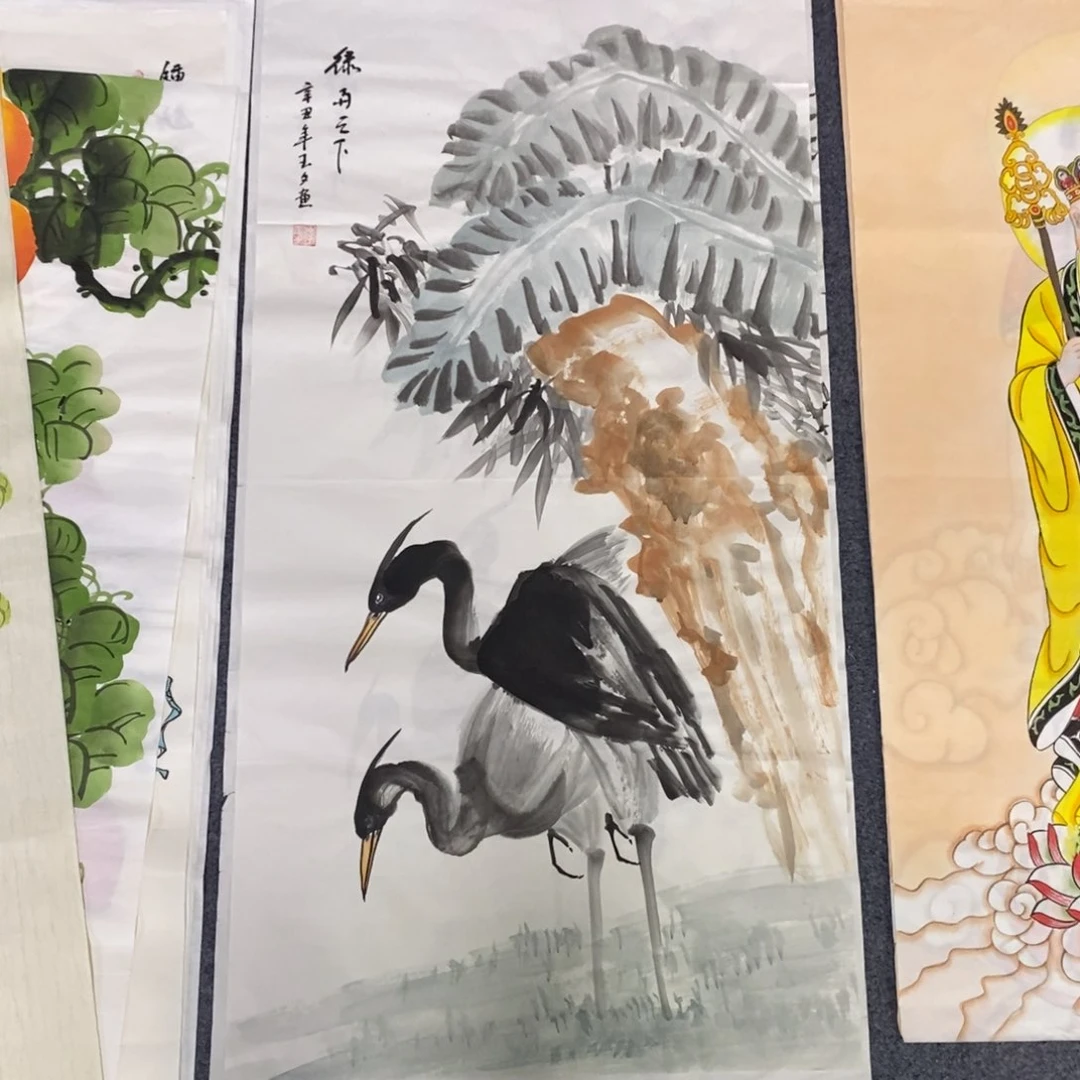 国画尺寸100✖️50三尺手绘画处理