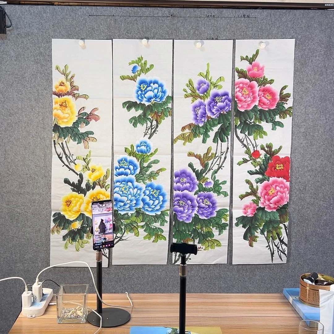 国画644 牡丹等植物生长于这里生长