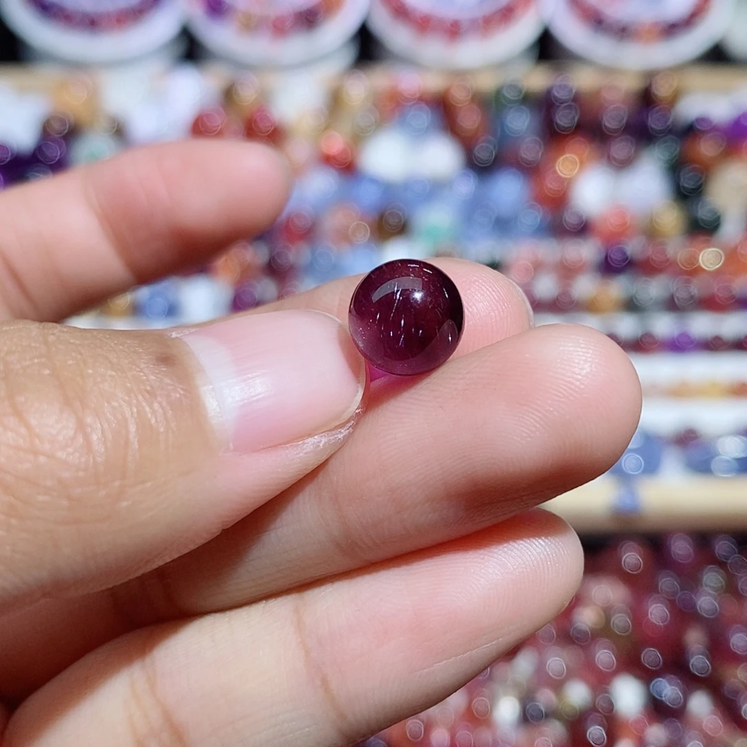 水晶未镶嵌珠宝半成品紫超七单珠9