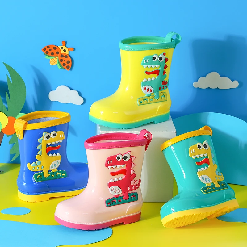 儿童雨鞋男童加绒防水防滑女童学生宝宝水鞋小孩雨靴胶鞋小童套鞋