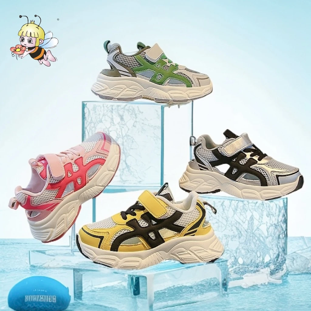 MGDHF儿童夏季休闲运动鞋镂空运动凉鞋中大童软底透气老爹鞋0511