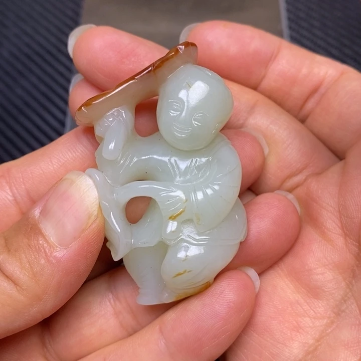 和田玉未镶嵌挂件贤*