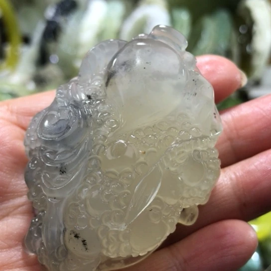 未镶嵌岫玉手把手把