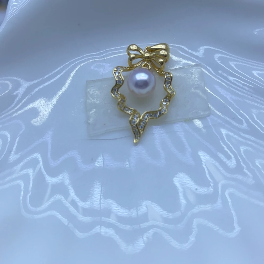 颈饰银S925镶嵌海水珍珠