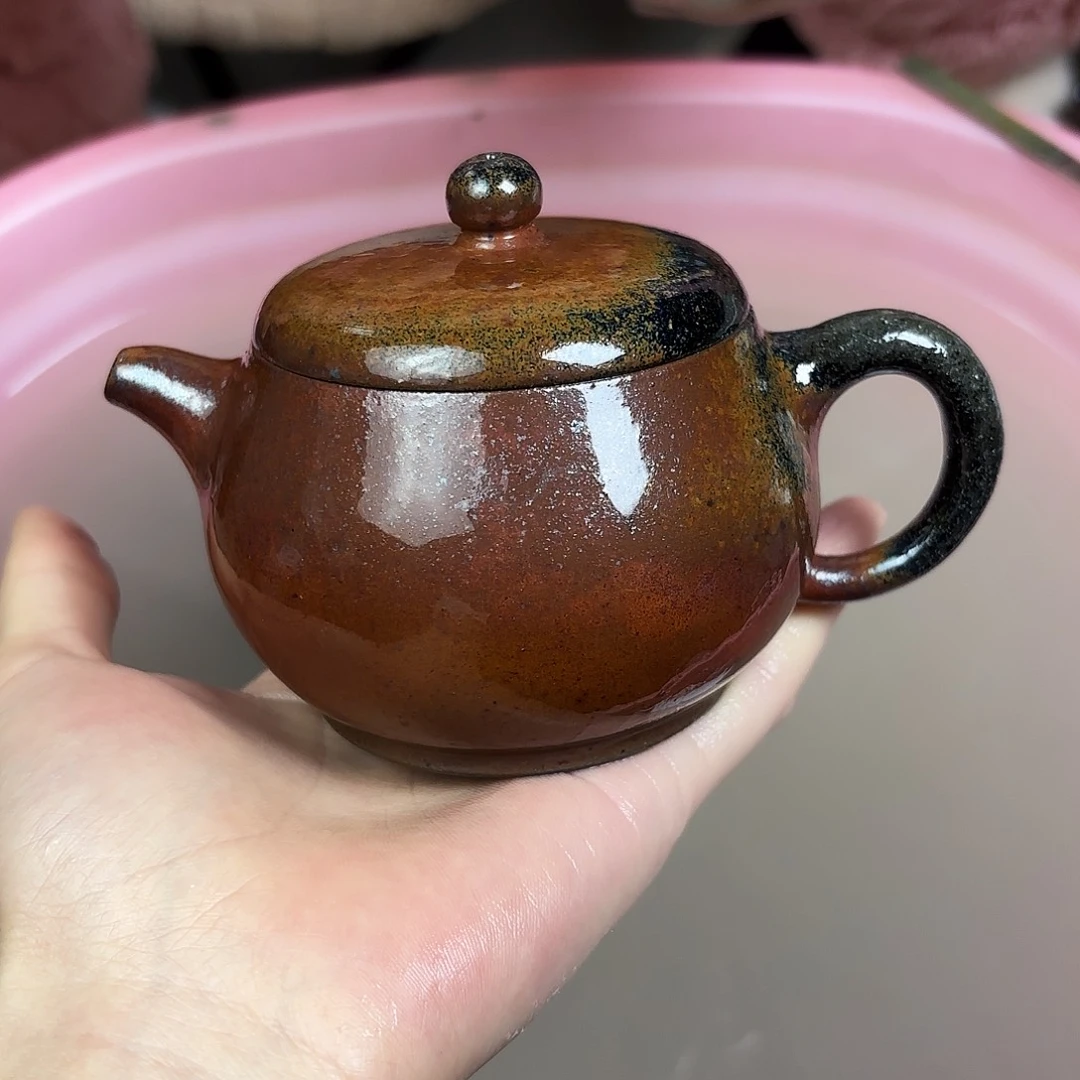 壶柴烧紫砂宽口文旦