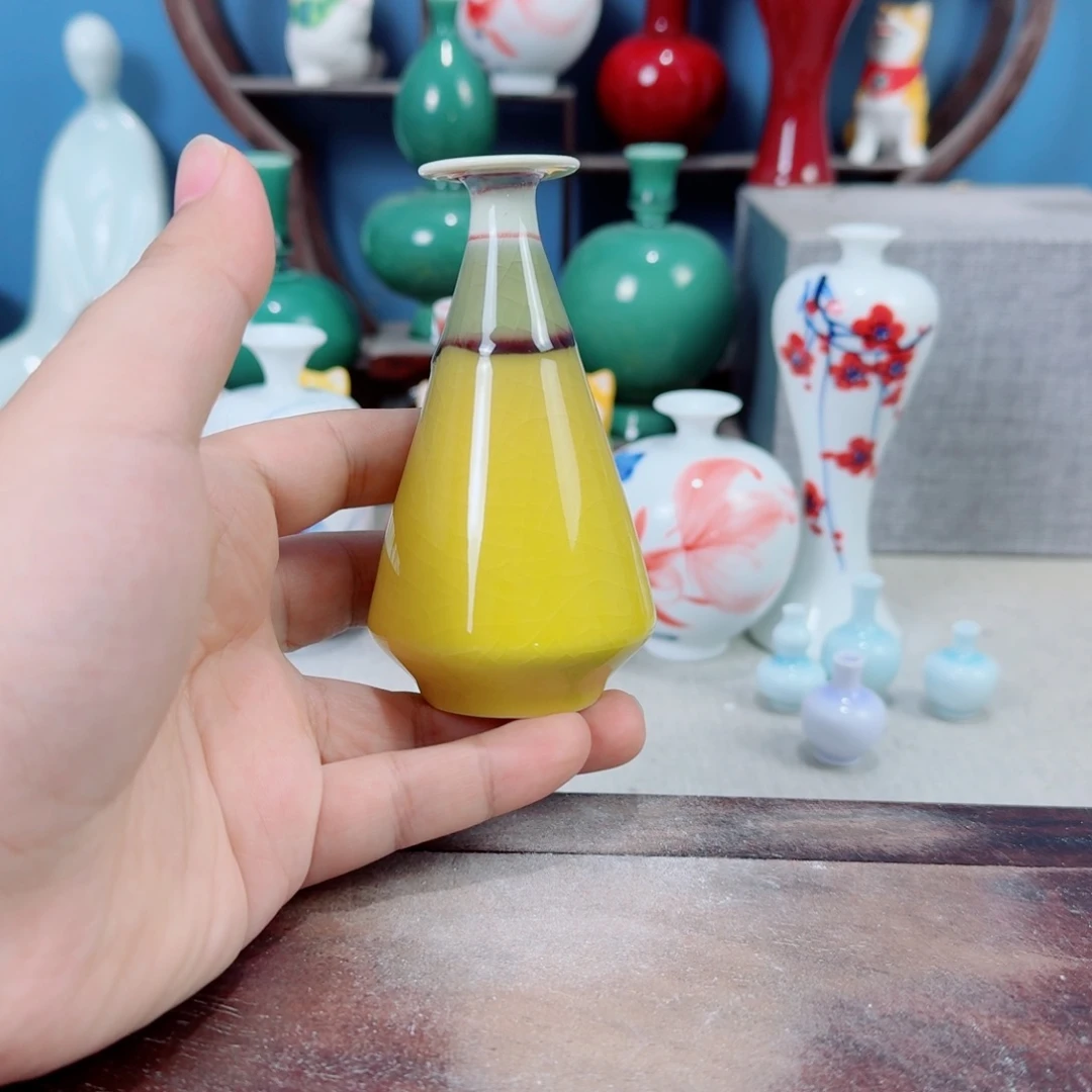陶瓷手工小花器摆件