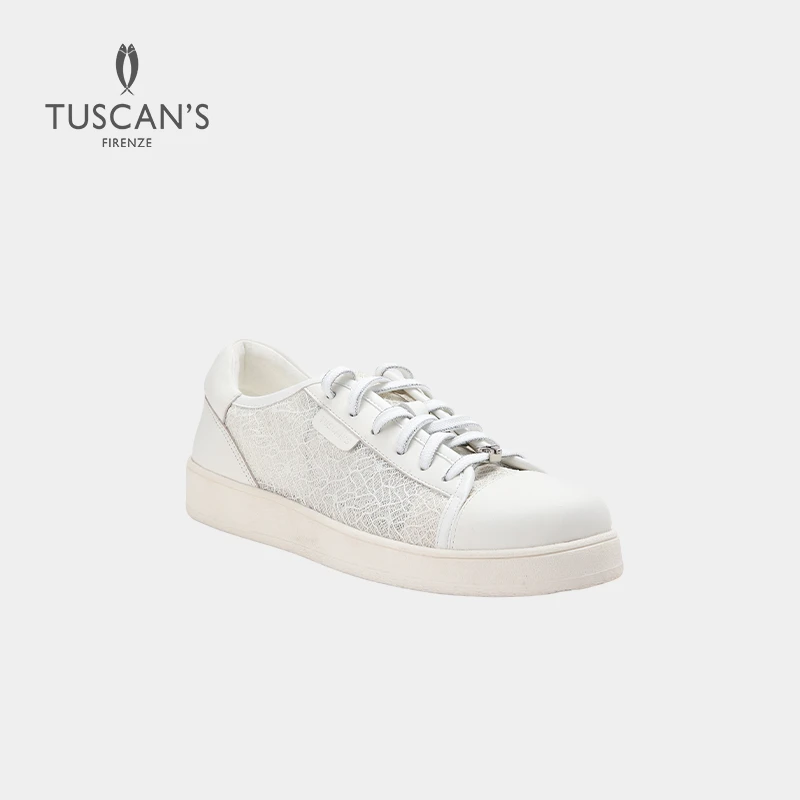 TUSCAN'S低帮夏季真皮松紧带休闲板鞋子透气