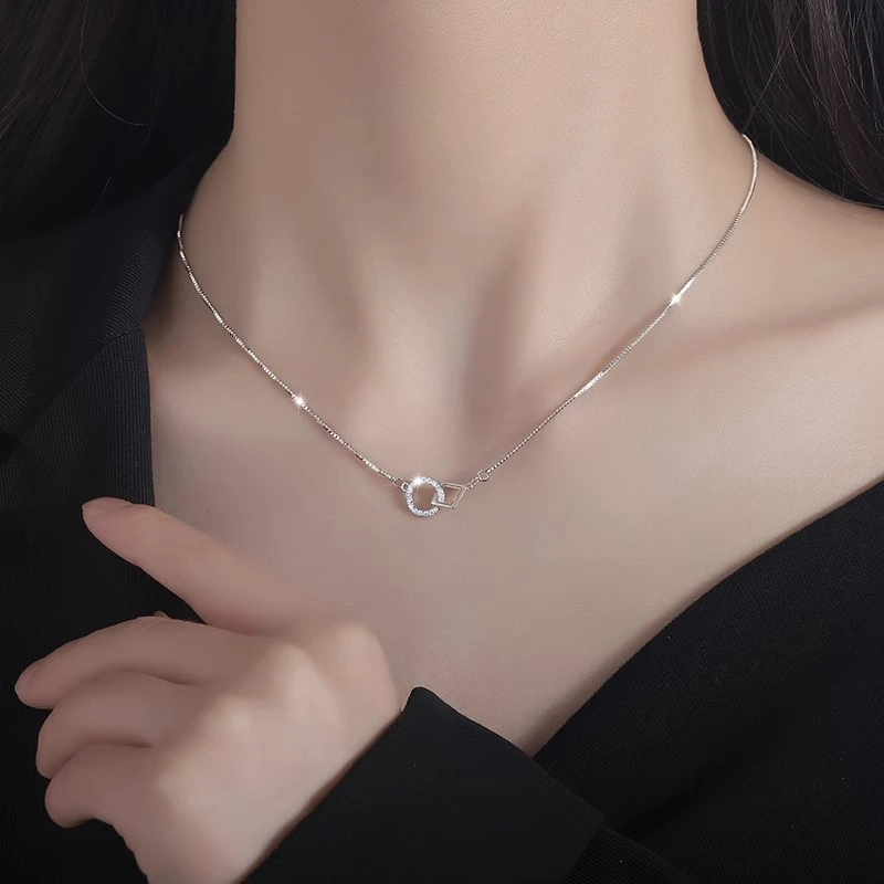 FARCOKO/法蔻 链子足银 莫比乌斯项链女小众设计感七夕礼物送女生