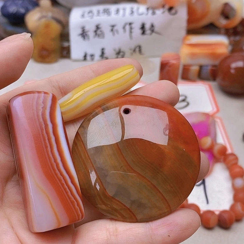 【闪购商品】未镶嵌玛瑙/玉髓珠宝半成品田**笛