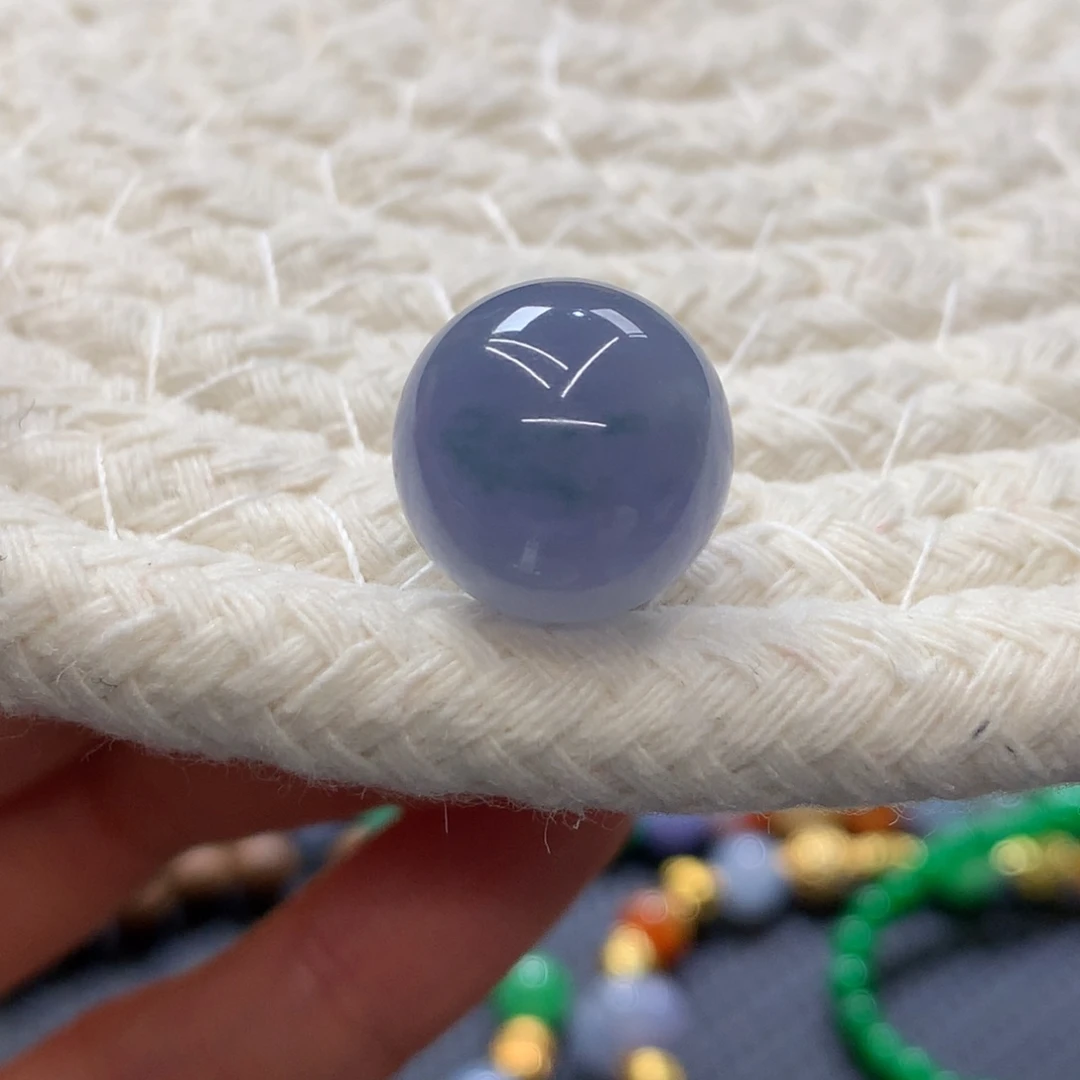 定制翡翠未镶嵌 毛货抛光定制 浓色人鱼紫 卡13.4 yu