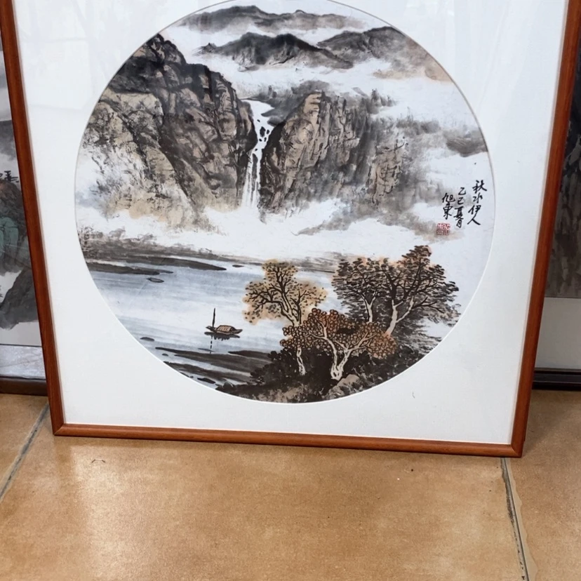 【闪购商品】国画手绘国画带框60.60