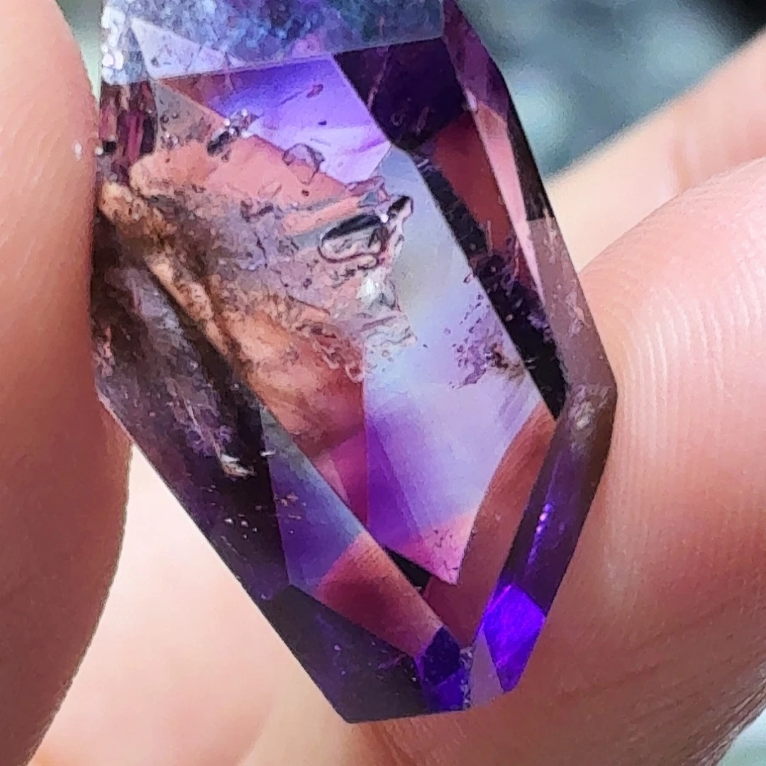 水晶未镶嵌吊坠(不含链)水胆超七随形打孔定制不退换