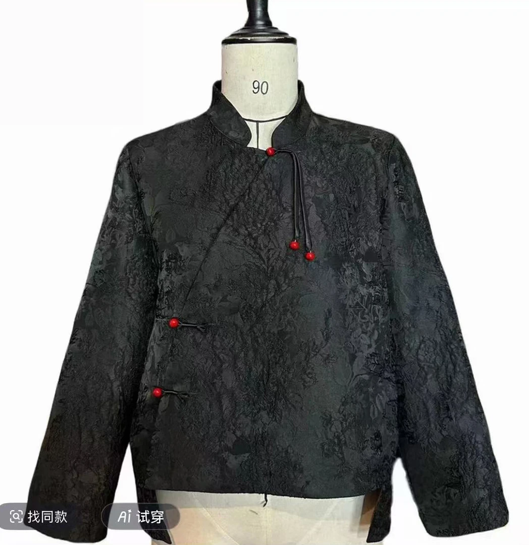 【秋】秋冬新款提花上衣中式复古宽松百搭显瘦时尚上衣中国风