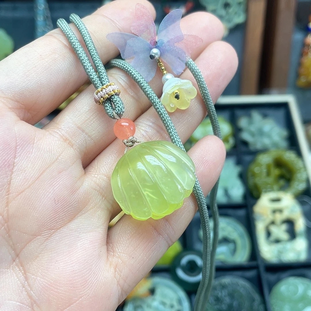 未镶嵌蛇纹石玉颈饰爽*美