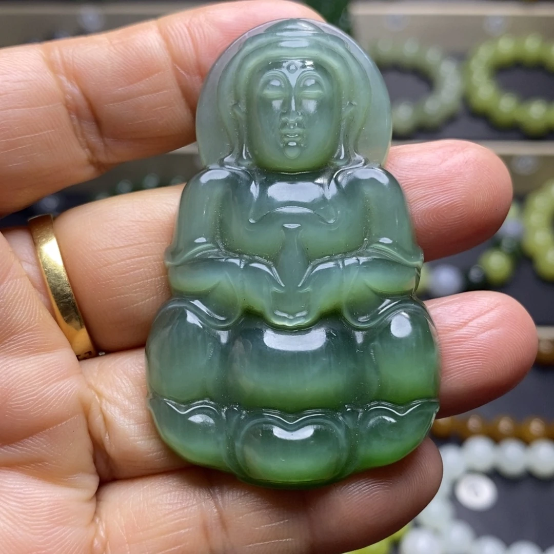 和田玉未镶嵌吊坠(不含链)