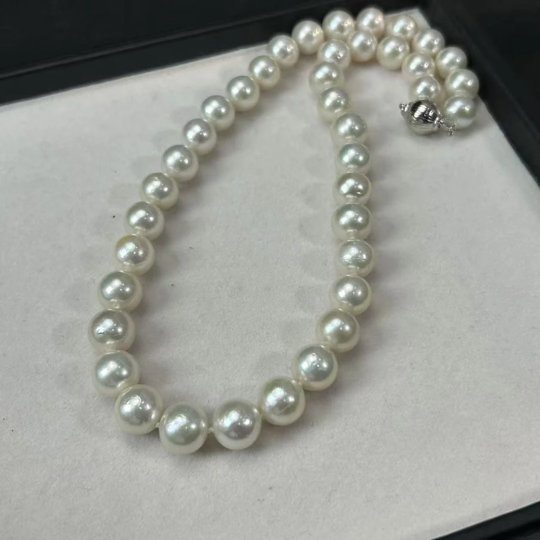 【睿泽鉴宝】S925银淡水有核珍珠项链多样性发一/有瑕 9-11mm V0201