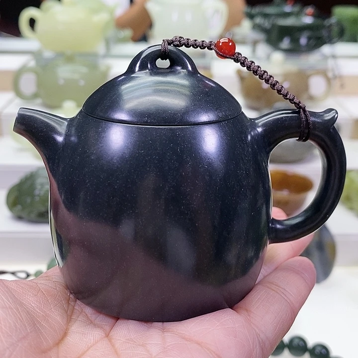 未镶嵌和田玉挂件茶壶150m l