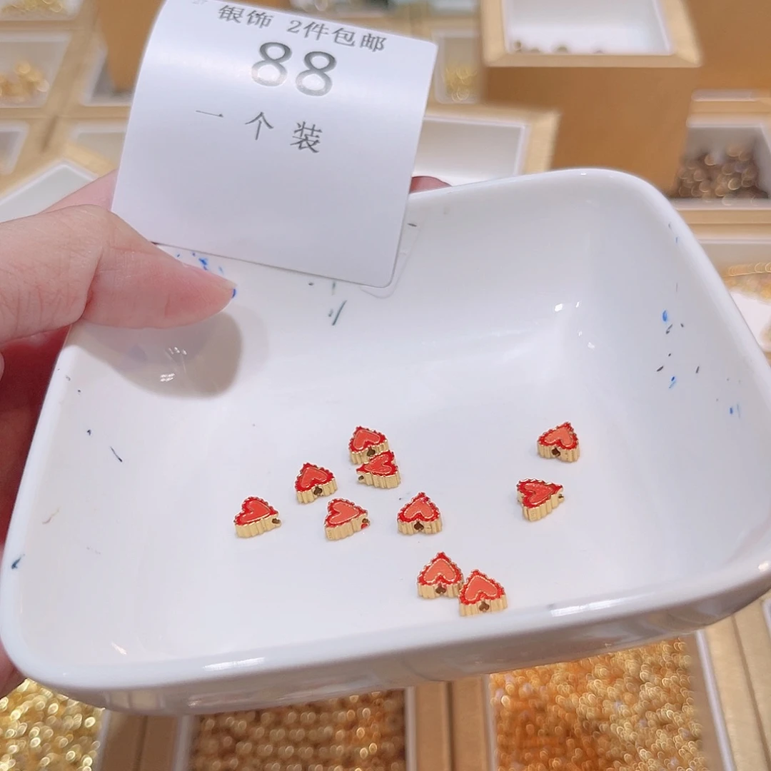 水晶银S925镀金镶嵌珠宝半成品88 。