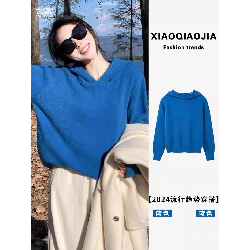 韩版慵懒风早春新款温柔复古打底长袖毛衣女宽松上衣针织衫