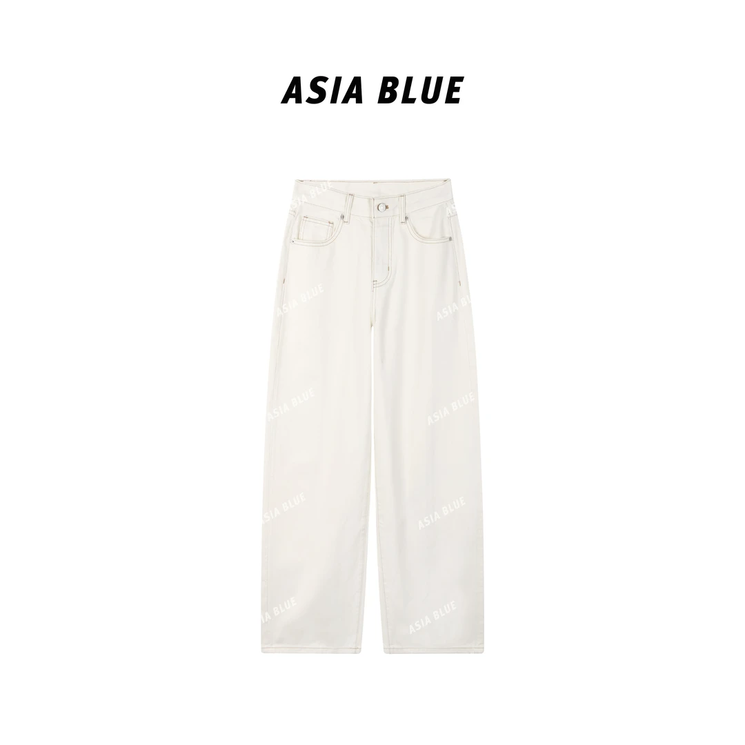 【ASIA BLUE】· 绝响 ·秋季无弹莱赛尔百搭小弯刀阔腿牛仔裤YW90030