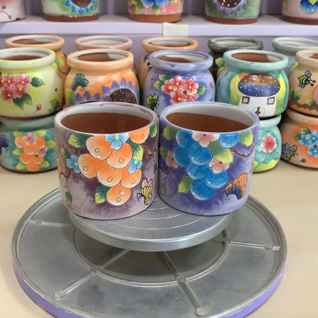 福利花盆，手绘花盆