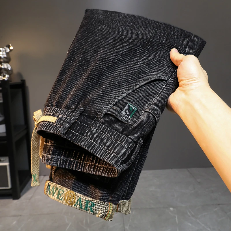 【松紧腰】2025秋季新款弹力牛仔裤男潮流休闲百搭松紧腰牛仔长裤男