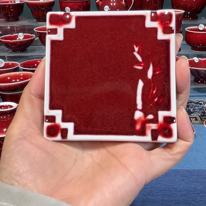 景德镇陶瓷四方杯托