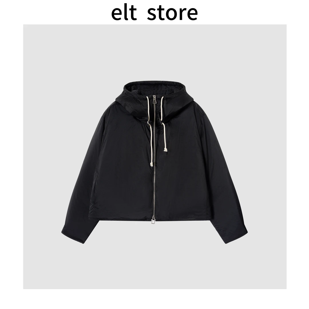 短款连帽抽绳夹棉外套1267