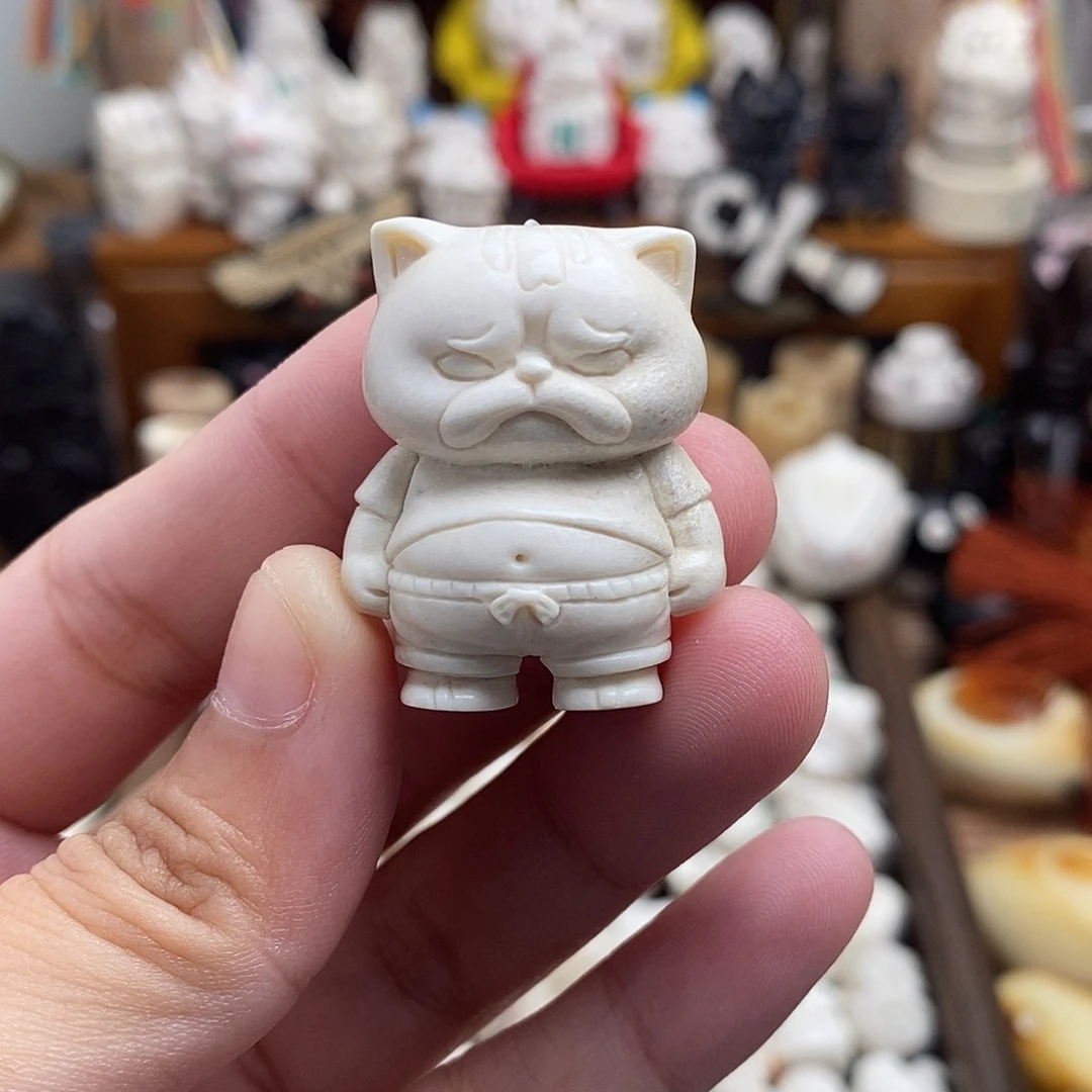 鹿骨把件c2委屈猫不退换